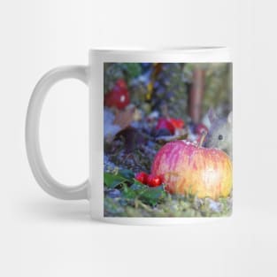 wild house mouse  with a apple Mug